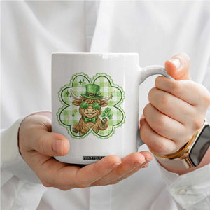 Funny Irish Highland Cow Shamrock Holiday Gift Coffee Mug TS12 Print Your Wear