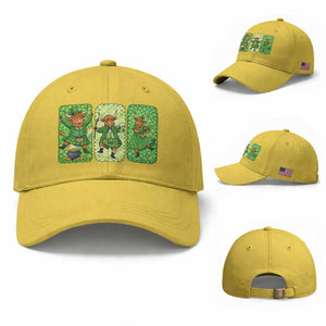 Vintage Highland Cow St Patricks Day Baseball Cap Farm Lover Gift TS12 Baseball Cap Universal Fit Yellow Print Your Wear