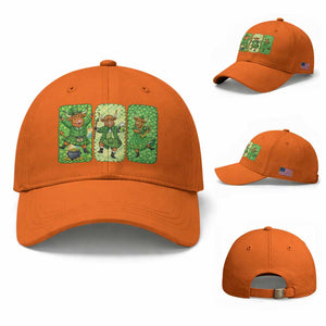 Vintage Highland Cow St Patricks Day Baseball Cap Farm Lover Gift TS12 Baseball Cap Universal Fit Orange Print Your Wear