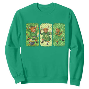 Vintage Highland Cow St Patricks Day Sweatshirt Farm Lover Gift TS12 Irish Green Print Your Wear