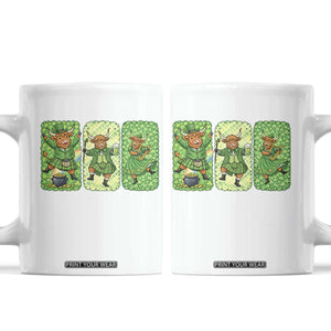 Vintage Highland Cow St Patricks Day Coffee Mug Farm Lover Gift TS12 White Print Your Wear