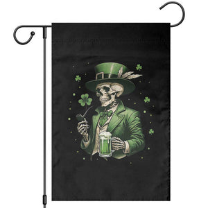 Skeleton St Patricks Day Drinking Garden Flag Irish Party Gift TS12 Black Print Your Wear