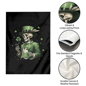 Skeleton St Patricks Day Drinking Garden Flag Irish Party Gift TS12 Print Your Wear