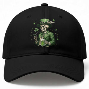 Skeleton St Patricks Day Drinking Baseball Cap Irish Party Gift TS12 Print Your Wear