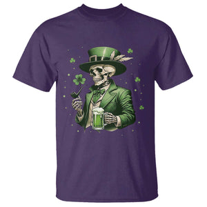 Skeleton St Patricks Day Drinking T Shirt Irish Party Gift TS12 Purple Print Your Wear