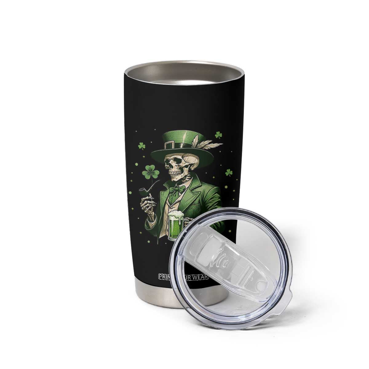 Skeleton St Patricks Day Drinking Tumbler Cup Irish Party Gift TS12 Print Your Wear