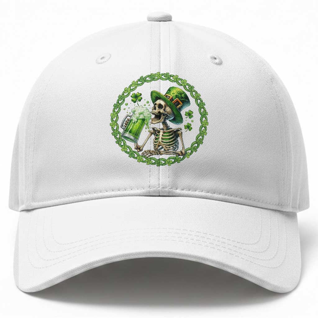 Lucky Irish Skeleton St Patricks Day Baseball Cap Beer Lover TS12 Print Your Wear
