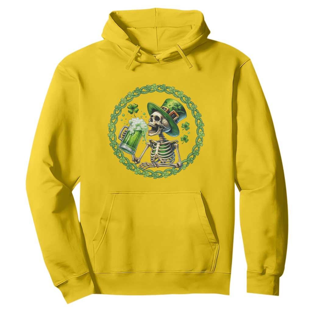 Lucky Irish Skeleton St Patricks Day Hoodie Beer Lover TS12 Daisy Print Your Wear