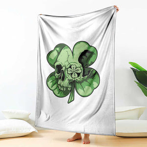 St Patricks Day Lucky Shamrock Skull Gift Throw Blanket TS12 Print Your Wear