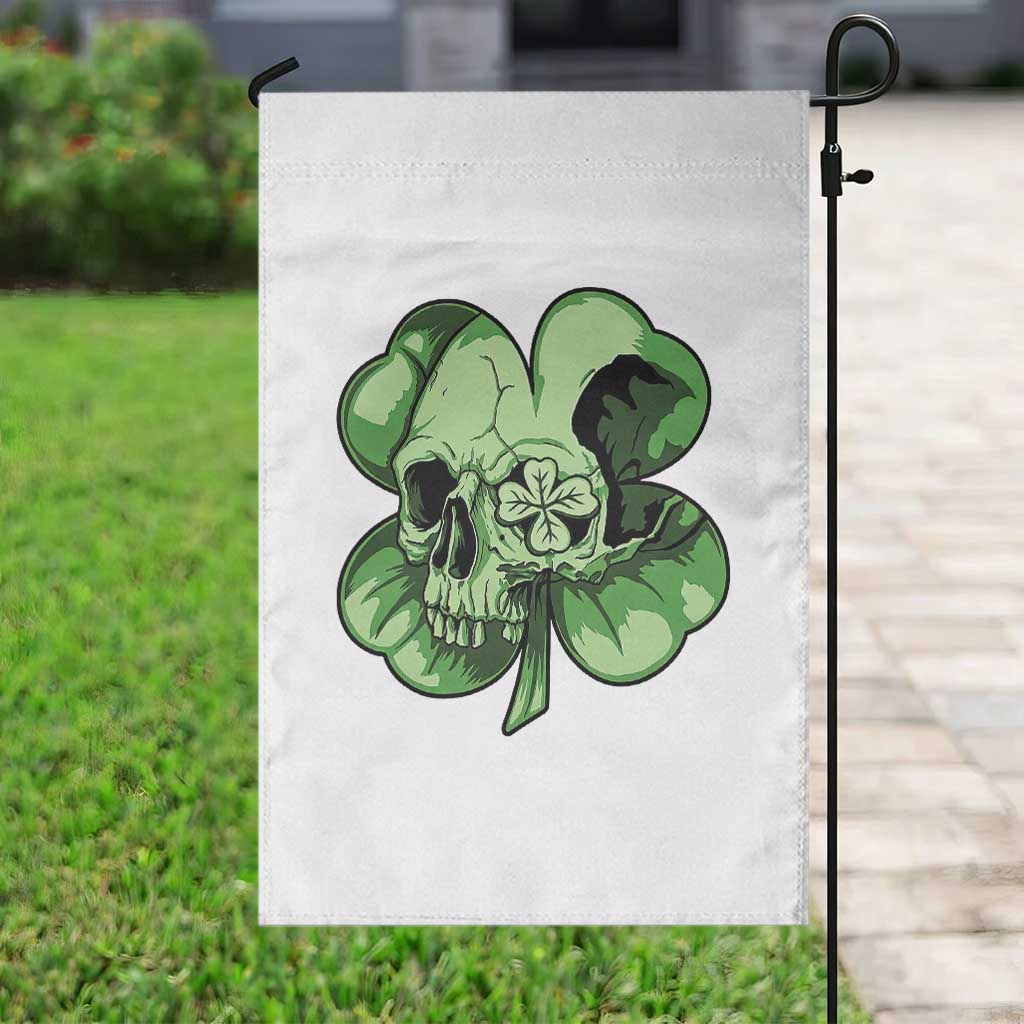 St Patricks Day Lucky Shamrock Skull Gift Garden Flag TS12 Print Your Wear