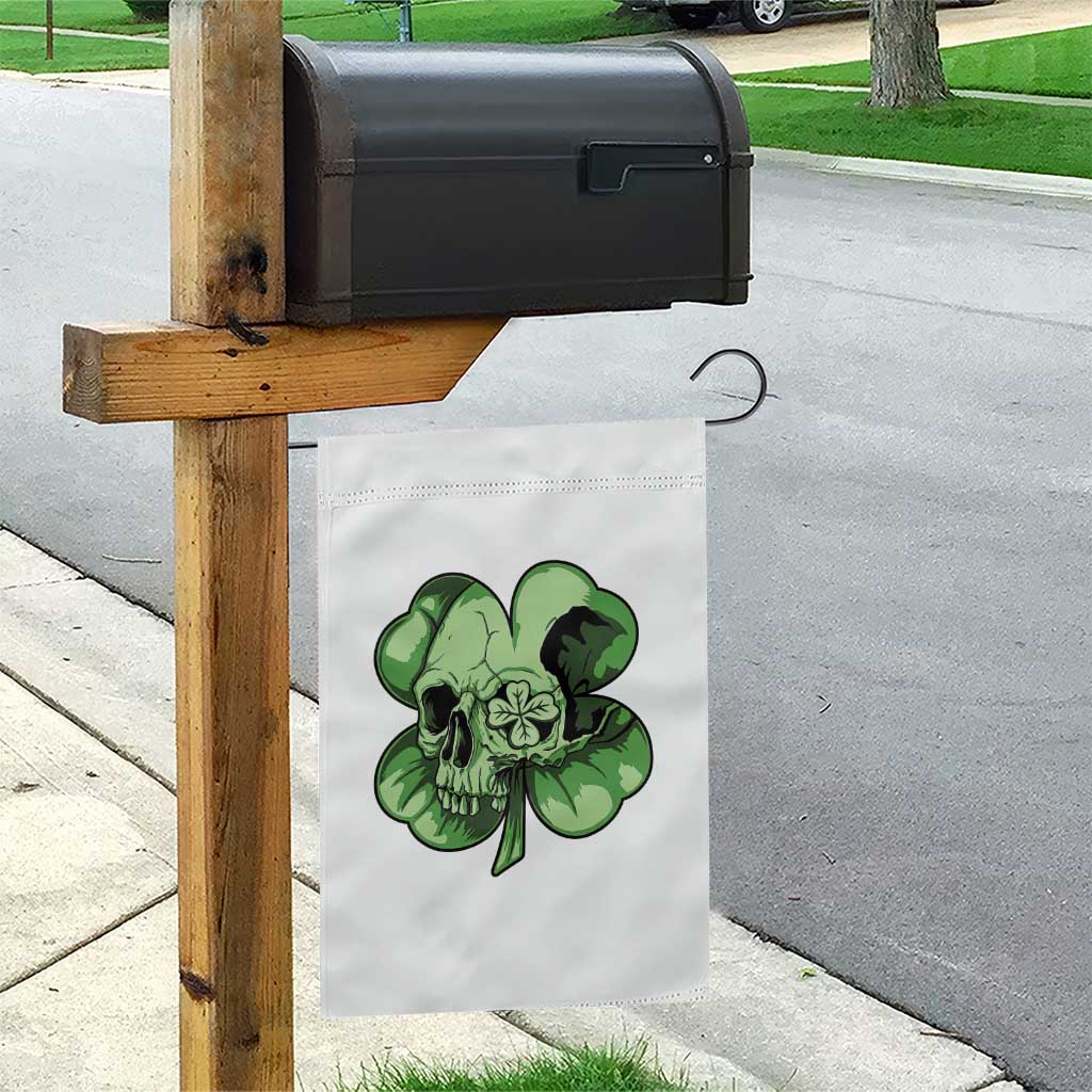 St Patricks Day Lucky Shamrock Skull Gift Garden Flag TS12 Print Your Wear