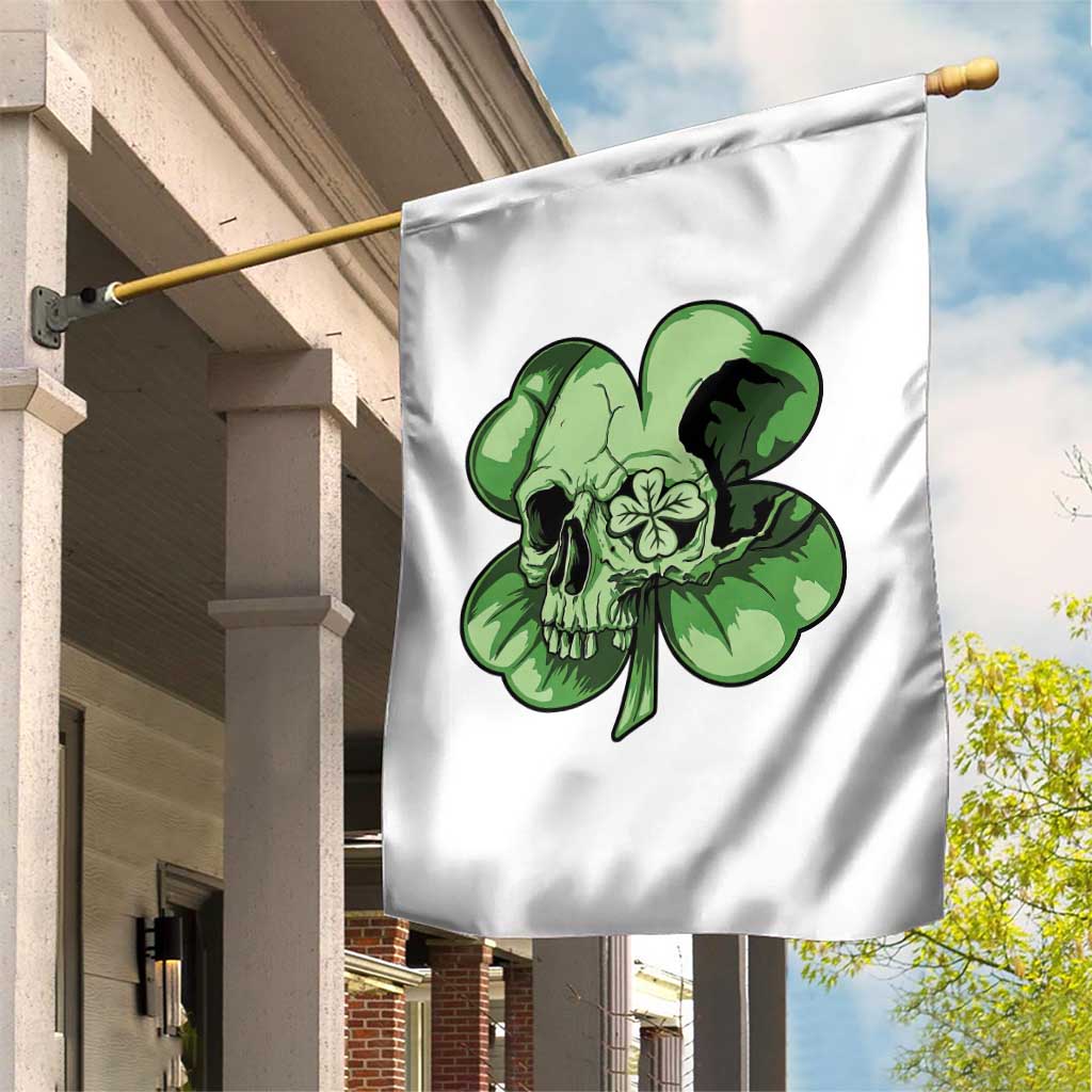 St Patricks Day Lucky Shamrock Skull Gift Garden Flag TS12 Print Your Wear