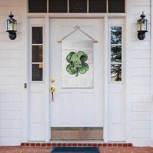 St Patricks Day Lucky Shamrock Skull Gift Garden Flag TS12 Print Your Wear