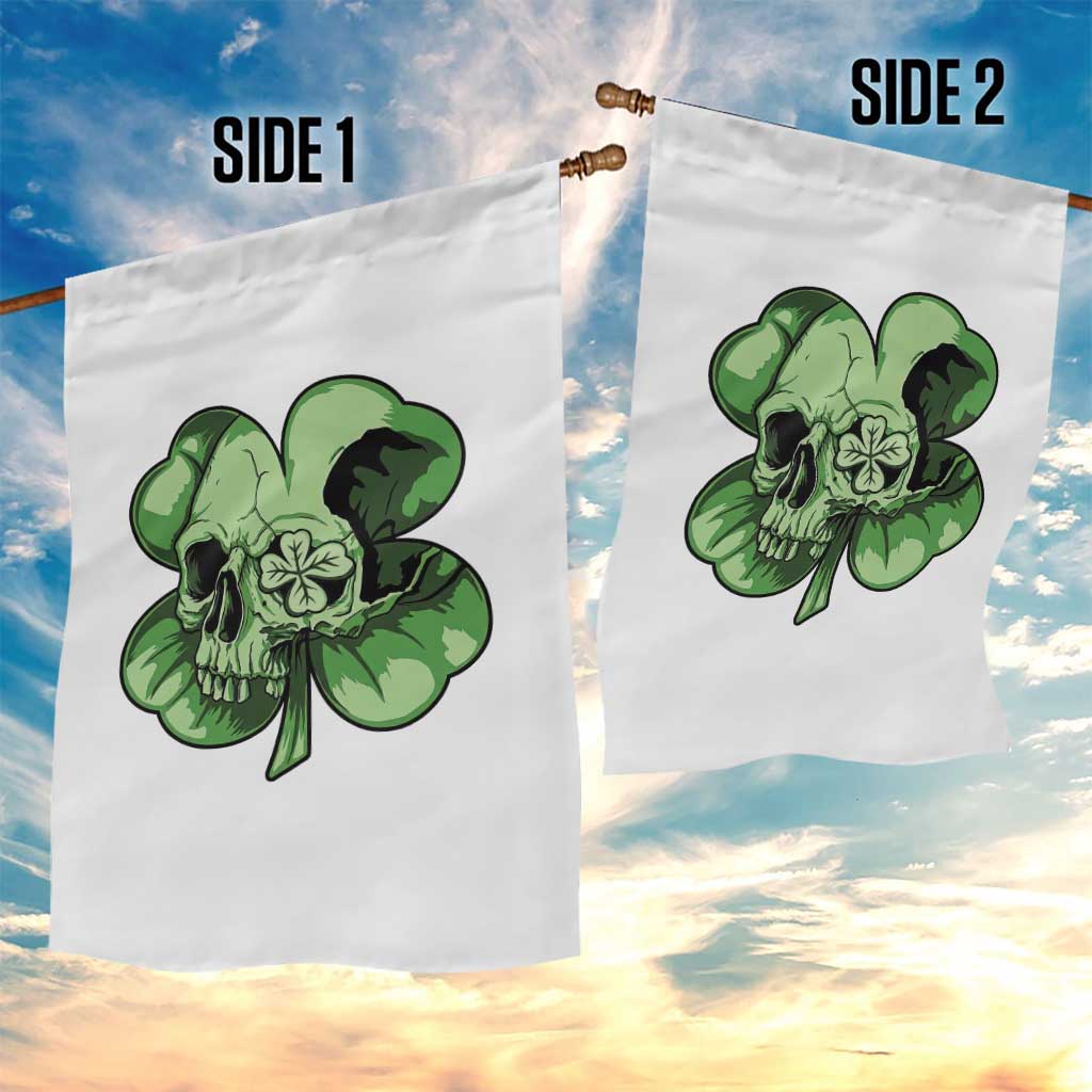 St Patricks Day Lucky Shamrock Skull Gift Garden Flag TS12 Print Your Wear
