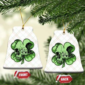 St Patricks Day Lucky Shamrock Skull Gift Ceramic Ornament TS12 Print Your Wear