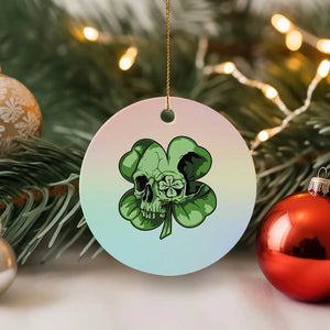 St Patricks Day Lucky Shamrock Skull Gift Ceramic Ornament TS12 1pc Pastel Print Your Wear