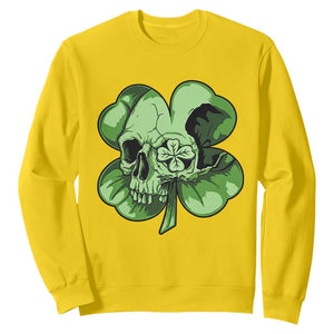 St Patricks Day Lucky Shamrock Skull Gift Sweatshirt TS12 Daisy Print Your Wear