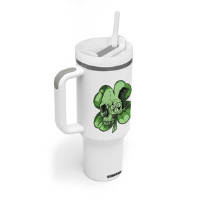 St Patricks Day Lucky Shamrock Skull Gift Tumbler With Handle TS12 Print Your Wear