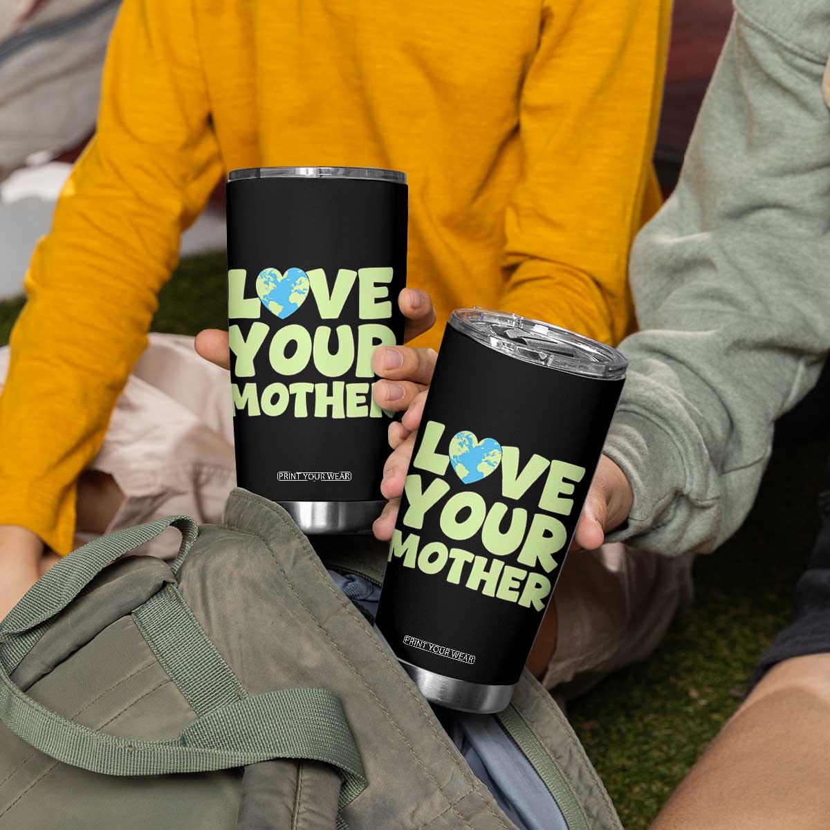 Love Your Mother Earth Day Tumbler Cup Nature Lover Gift TS12 Print Your Wear