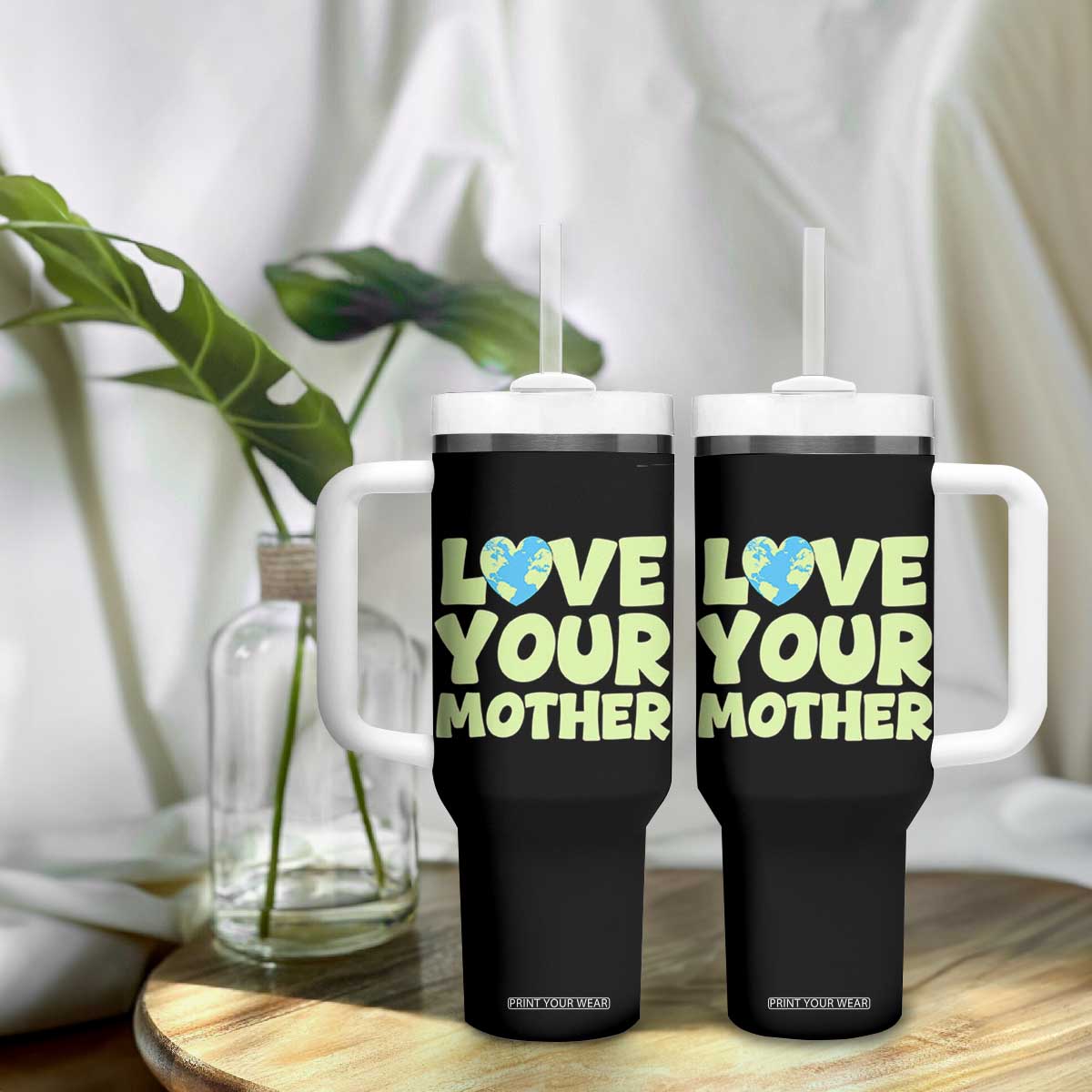 Love Your Mother Earth Day Tumbler With Handle Nature Lover Gift TS12 Print Your Wear