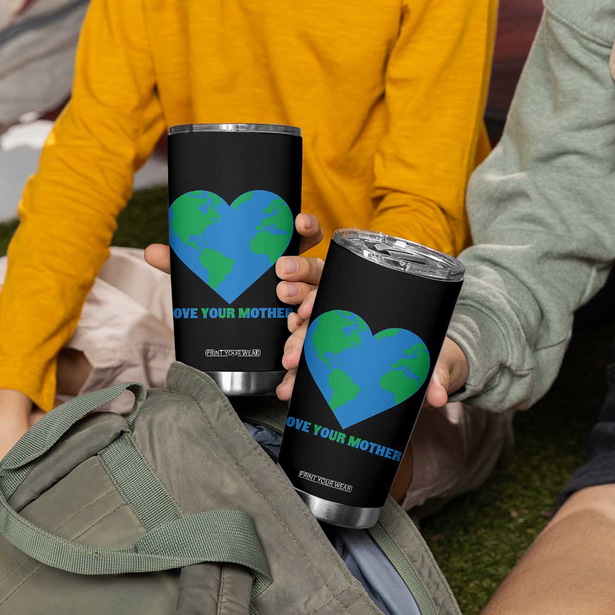 Love Your Mother Earth Day Tumbler Cup Environmental Activism TS12 Print Your Wear