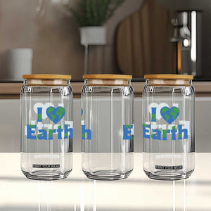 Earth Day Environmental Activism Glass Can I Love Earth TS12 Print Your Wear