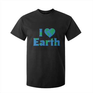 Earth Day Environmental Activism T Shirt For Kid I Love Earth TS12 Black Print Your Wear