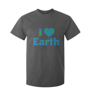 Earth Day Environmental Activism T Shirt For Kid I Love Earth TS12 Dark Heather Print Your Wear