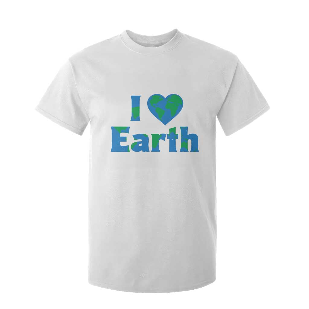Earth Day Environmental Activism T Shirt For Kid I Love Earth TS12 White Print Your Wear
