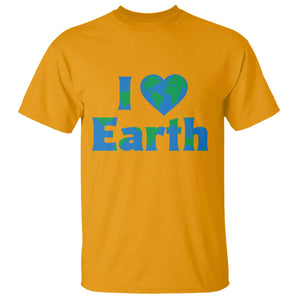 Earth Day Environmental Activism T Shirt I Love Earth TS12 Gold Print Your Wear