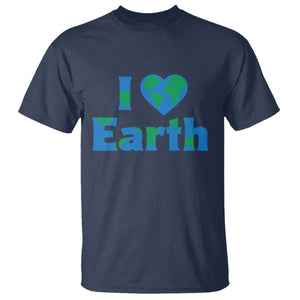 Earth Day Environmental Activism T Shirt I Love Earth TS12 Navy Print Your Wear