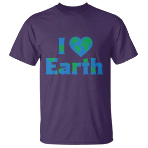 Earth Day Environmental Activism T Shirt I Love Earth TS12 Purple Print Your Wear