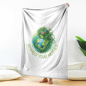 Respect Your Mother Throw Blanket Earth Mother Hugging Planet TS12 Print Your Wear