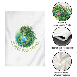 Respect Your Mother Garden Flag Earth Mother Hugging Planet TS12 Print Your Wear