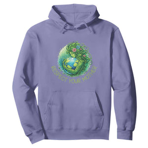 Respect Your Mother Hoodie Earth Mother Hugging Planet TS12 Violet Print Your Wear