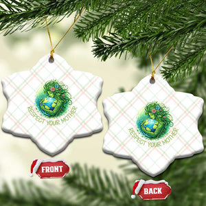 Respect Your Mother Ceramic Ornament Earth Mother Hugging Planet TS12 Print Your Wear