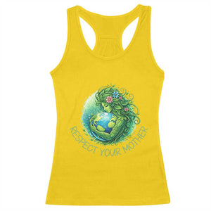 Respect Your Mother Racerback Tank Top Earth Mother Hugging Planet TS12 Daisy Print Your Wear