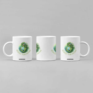 Respect Your Mother Coffee Mug Earth Mother Hugging Planet TS12 Print Your Wear