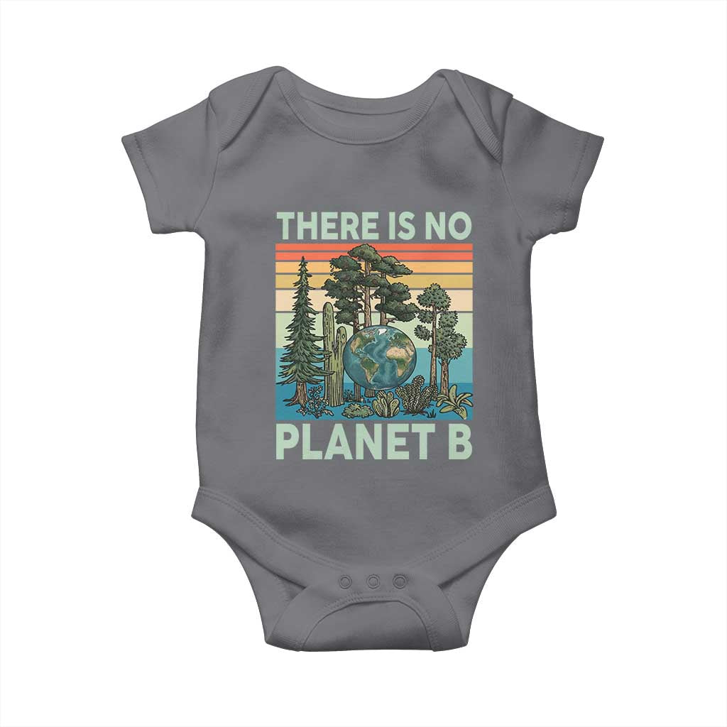Vintage There Is No Planet B Earth Day Gift Baby Onesie TS12 Charcoal Print Your Wear