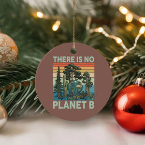 Vintage There Is No Planet B Earth Day Gift Ceramic Ornament TS12 1pc Mocha Print Your Wear