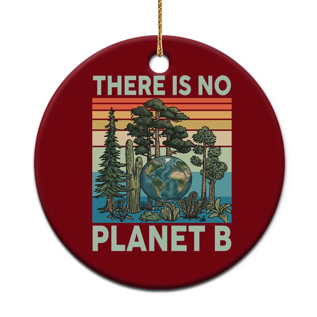 Vintage There Is No Planet B Earth Day Gift Ceramic Ornament TS12 1pc Red Print Your Wear