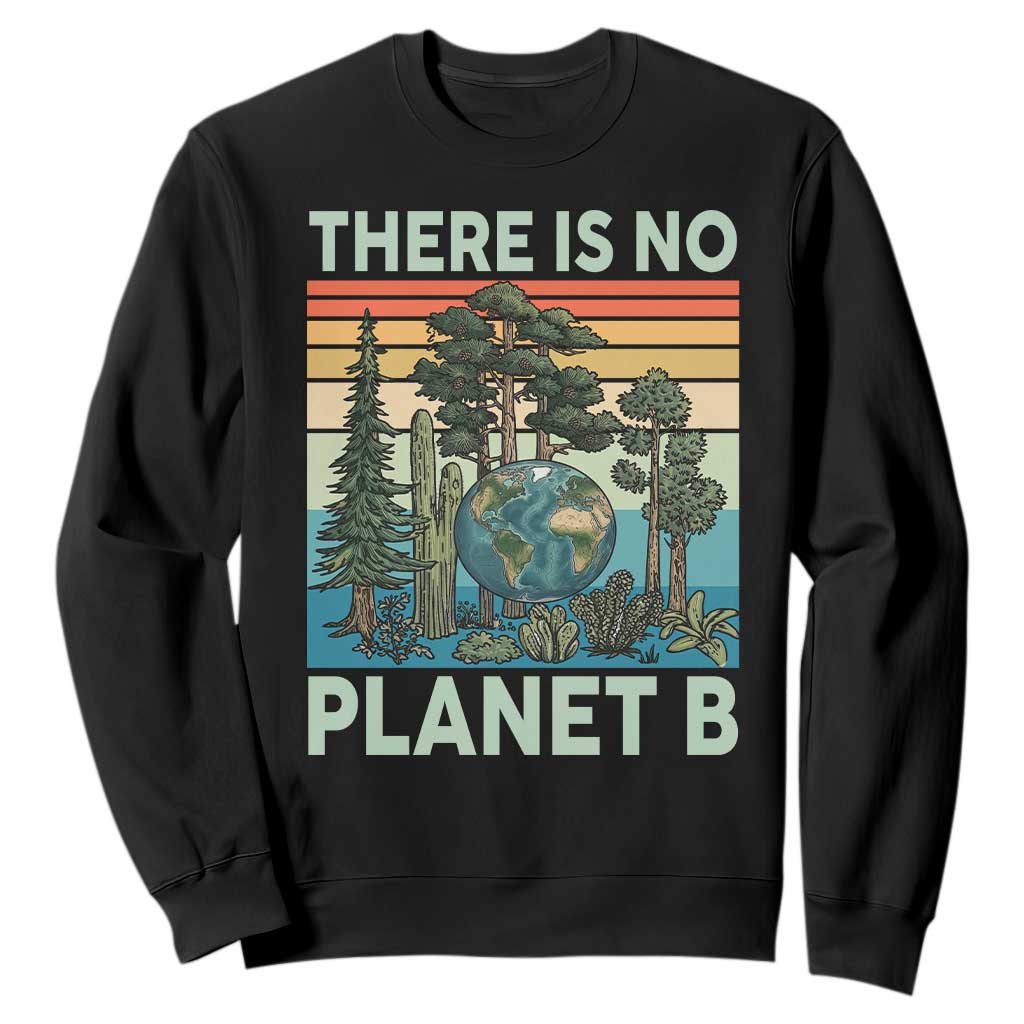 Vintage There Is No Planet B Earth Day Gift Sweatshirt TS12 Black Print Your Wear