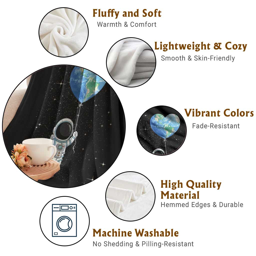Astronaut Protect The Planet Throw Blanket Earth Day Gift TS12 Print Your Wear