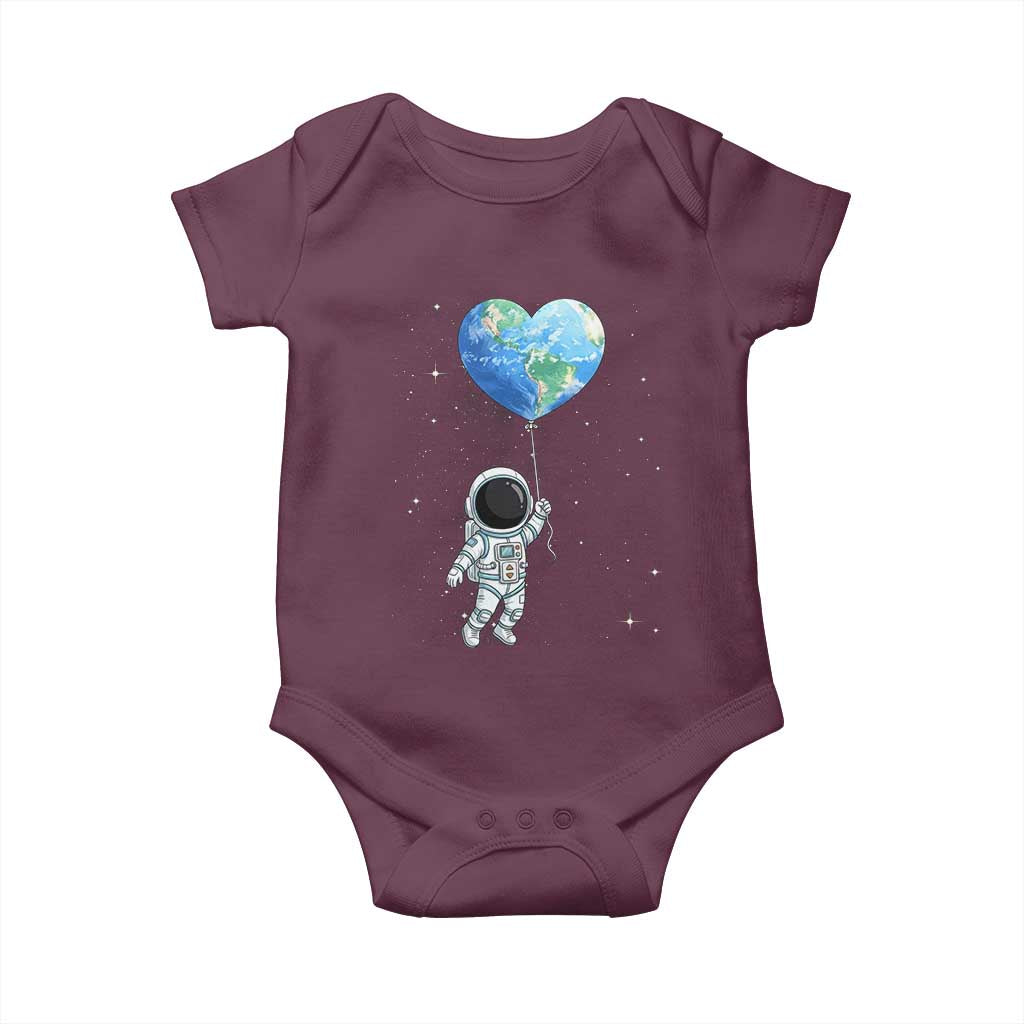 Astronaut Protect The Planet Baby Onesie Earth Day Gift TS12 Maroon Print Your Wear