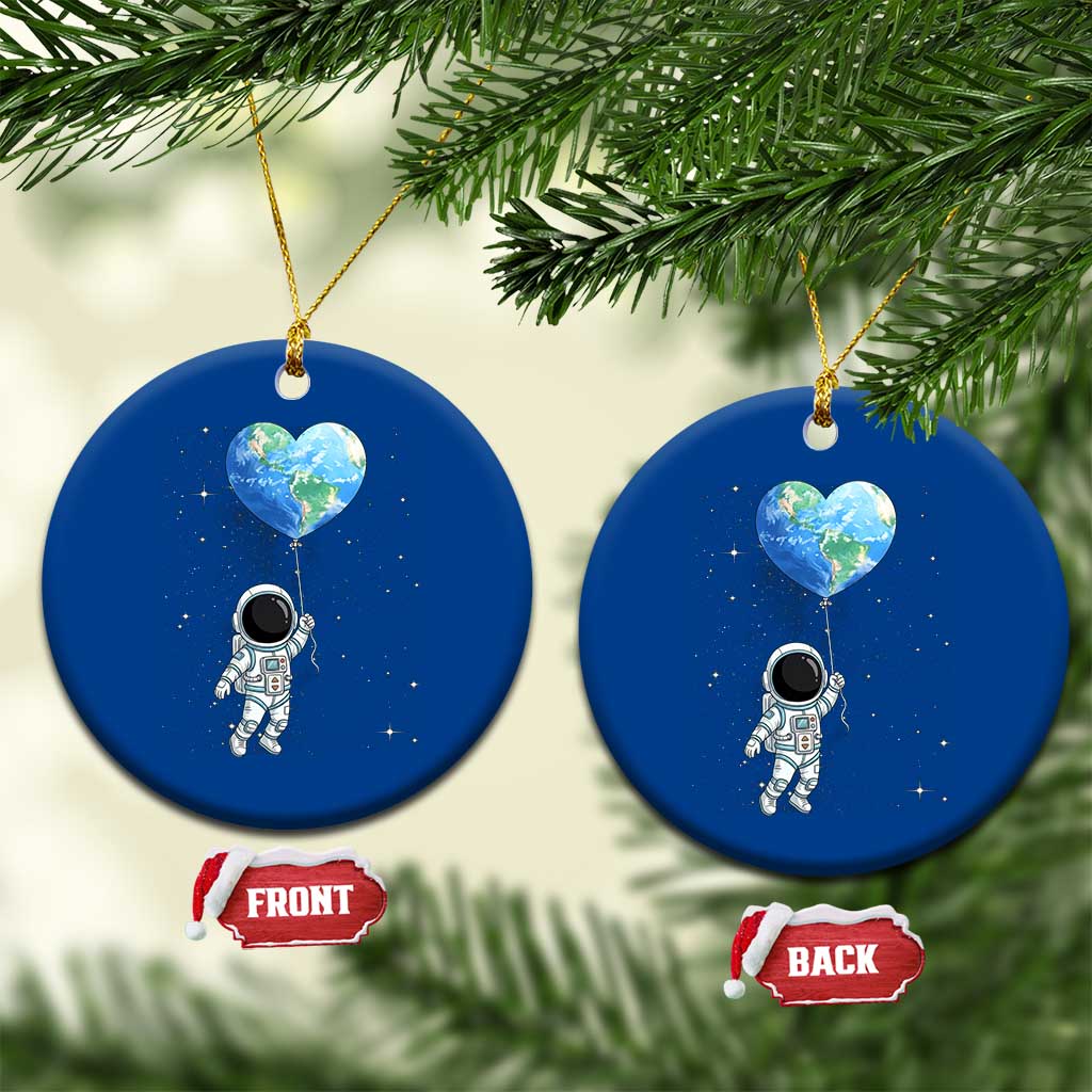 Astronaut Protect The Planet Ceramic Ornament Earth Day Gift TS12 1pc Blue Print Your Wear