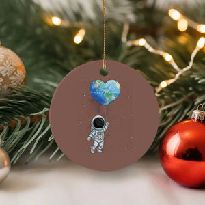 Astronaut Protect The Planet Ceramic Ornament Earth Day Gift TS12 1pc Mocha Print Your Wear
