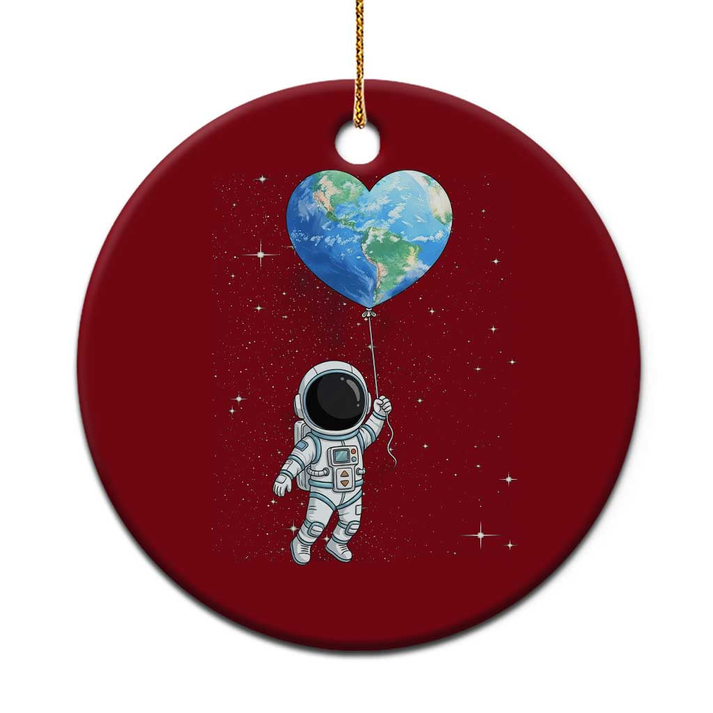 Astronaut Protect The Planet Ceramic Ornament Earth Day Gift TS12 1pc Red Print Your Wear