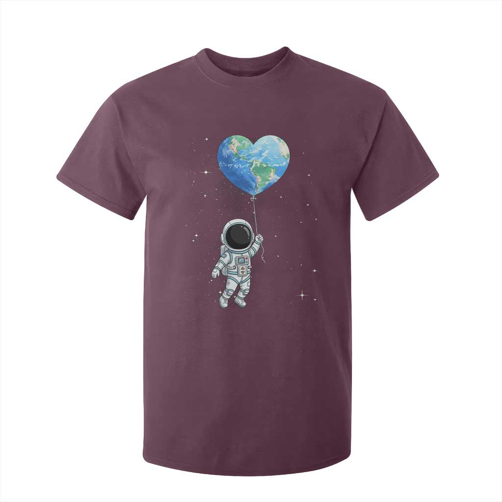 Astronaut Protect The Planet T Shirt For Kid Earth Day Gift TS12 Maroon Print Your Wear
