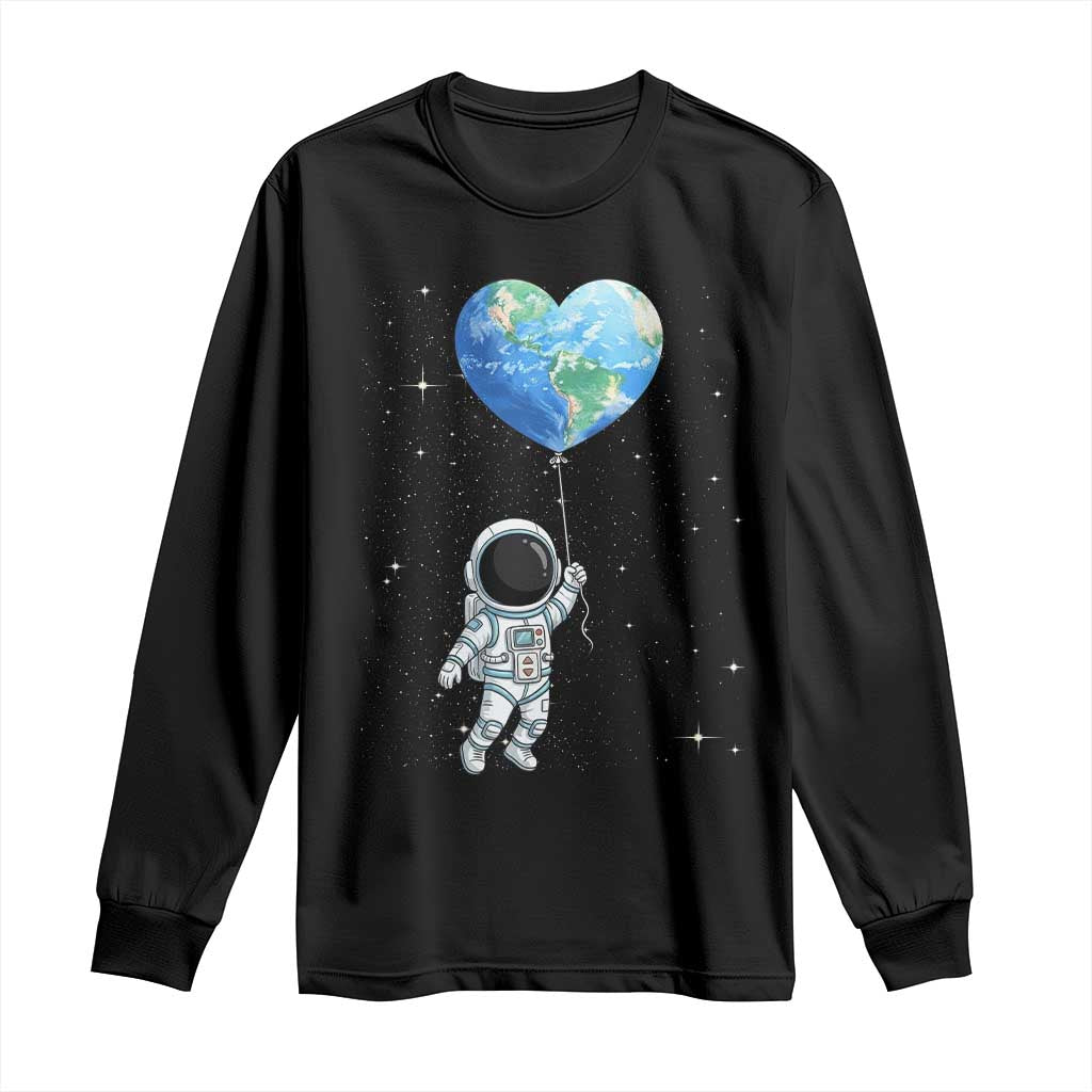Astronaut Protect The Planet Long Sleeve Shirt Earth Day Gift TS12 Black Print Your Wear