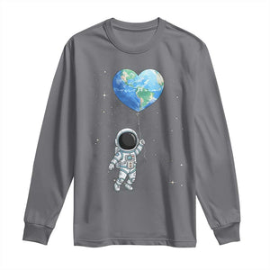 Astronaut Protect The Planet Long Sleeve Shirt Earth Day Gift TS12 Charcoal Print Your Wear